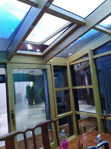 Toit en polygone moderne Sunroom Transmission de la lumière Verre à faible émissivité Support technique en ligne Chine Sunrooms Maisons en verre - Product Image 6