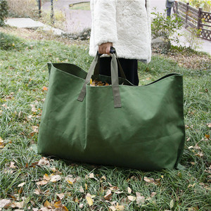 Bolsa de lona para hojas 2 en 1, impermeable, plegable, para almacenamiento de basura de jardín, para patio, césped, tapete de plantación - Product Image 3