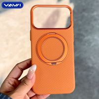 VAWI B451 Série d'autocollants aquatiques, étui en fibre d'aramide avec protection à 360° °   Support rotatif pour Samsung S23 S24 S25 S26 Ultra Plus pour iPhone 17