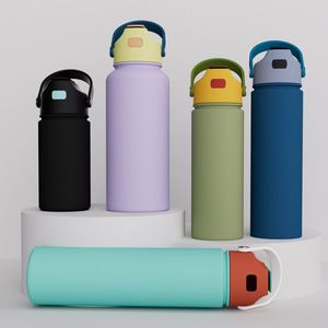 Custom logo Double Wall Camping Vacuum Flask 12oz 18oz 22oz 24oz 32oz 40oz Insulated Stainless Steel Water Bottle with Straw - Product Image 2