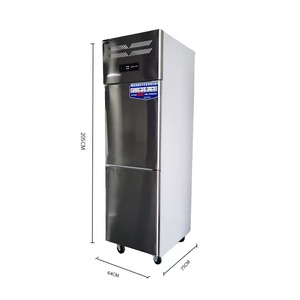 Réfrigérateur vertical commercial en acier inoxydable de 500 L pour supermarché, 2 portes vitrées, vitrine à boissons - Product Image 2