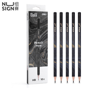 Deli N5728 Hb Pencil Wooden Writing Office School Stationery 10 Pcs - Product Image 1