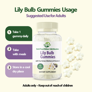 Gummies de lys en marque blanche OEM avec extrait de poire, sureau et vitamine C pour la relaxation quotidienne et le bien-être oral et de la gorge - Product Image 2