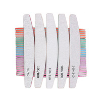 Lime à ongles jetable double face avec manche en plastique, motif droit, émeri léger, durable, coupe précise, grain 180, pour soins de beauté
