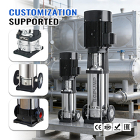 Système de pompe de surpression verticale multi-étages automatique à fréquence variable en acier inoxydable pour réservoir d'eau