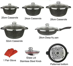 Vente chaude En Aluminium Antiadhésif Batterie <span class=keywords><strong>De</strong></span> Cuisine 12Pcs Die Cast Casserole Batterie <span class=keywords><strong>De</strong></span> Cuisine - Product Image 2
