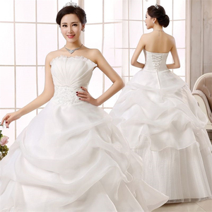 Vestidos de Novia Sencillos sin Tirantes, Vestidos de Novia Ajustados, Vestido de Princesa para Fotografía - Product Image 3
