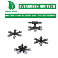 Système de pulvérisation agricole EVERGREEN 6 voies pour brumisation et refroidissement, arrosage de jardin et pelouse, avec plusieurs buses, en PP