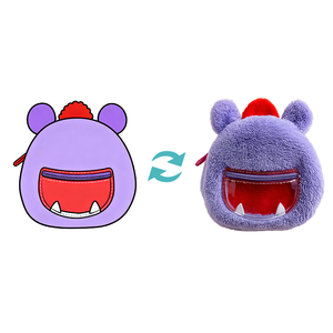 Porte-monnaie pour enfants mignons petit portefeuille personnalisé en peluche dessin animé portefeuille clé sac avec logo porte-monnaie en peluche - Product Image 1