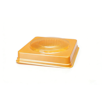 Conteneur individuel pour gâteaux de lune en plastique PET avec fenêtre transparente et base dorée, personnalisable avec logo OEM, boîte de rangement pour desserts, fabricant en gros