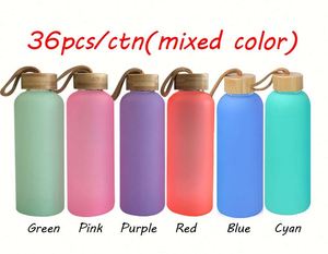 Verre à sublimation en forme de canette de bière ou de soda, 20 oz, couleurs assorties, avec couvercle en bambou et paille, stock entrepôt USA - Product Image 3