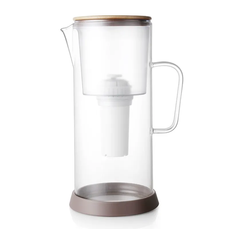 Kitchen Use Drinking Water Filter Glass Water Pitcher Reduce Chlorine Heavy Metal