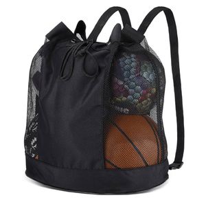 Bolsa para Balones Extra Grande, Bolsa de Malla Negra para Equipamiento Deportivo, Bolsa para Balones de Fútbol con Correa de Hombro Ajustable, Bolsa Deportiva de Malla de Tela Oxford 600D - Product Image 1