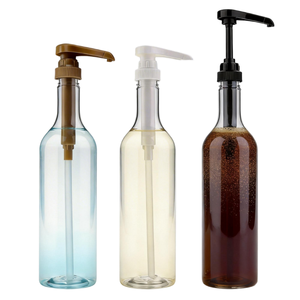 Bouteille vide de 750 ml avec pompe pour sirop aromatisé <span class=keywords><strong>vanille</strong></span> café-lait, vodka, rhum, whisky, <span class=keywords><strong>liqueur</strong></span>, cocktails, boissons mélangées, emballage de sirop - Product Image 2