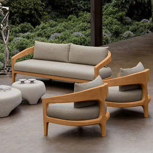 Canapé d'extérieur au design minimaliste, ensemble de canapés en teck, mobilier d'hôtel, ensemble de <span class=keywords><strong>jardin</strong></span> en bois massif, canapé de patio extérieur en teck - Product Image 3