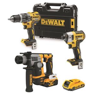 Perceuse-visseuse sans fil DeWalt, perceuse à percussion, visseuse à chocs, kit d'outils 18V - Product Image 1