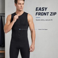 Combinaison courte en néoprène pour homme, sans manches, idéale pour le SUP, le surf et le triathlon