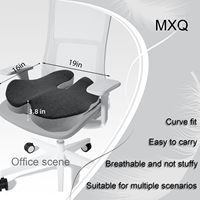 Coussin de siège profond MJ Comfort en mousse à mémoire de forme, doux et ergonomique, antibactérien, lavable, portable et personnalisable, respectueux de l'environnement