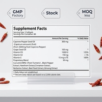 GMP 240 gélules OEM Vente en gros Complément alimentaire à base de plantes 12-en-1 : Extrait de Betterave, Pépins de Raisin, Vitamines D3 K2 et Huile de Poivre de Cayenne en gélules molles
