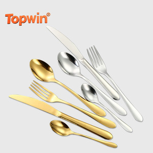 Bulk High Quality Wedding Luxury Gold Cutlery <b>Set</b> Spoons Forks and Knife Stainless Steel <b>Flatware</b> <b>Set</b> for Restaurant Hotel - Product Image 1