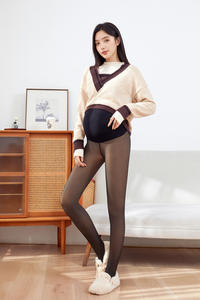 Collants <span class=keywords><strong>de</strong></span> <span class=keywords><strong>grossesse</strong></span> pour femmes, hiver, doublure en polaire transparente, taille haute, extensible - Product Image 2