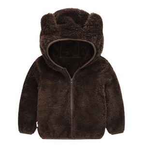 Manteau en polaire épaisse et chaude avec oreilles d'ours pour bébé, <span class=keywords><strong>veste</strong></span> d'hiver pour les nourrissons, garçons et filles, meilleur prix, - Product Image 5
