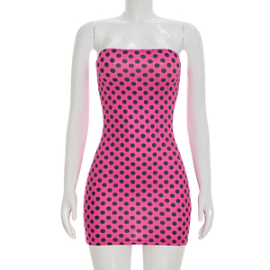 วิวิบลุค D26DS072 ชุดเดรสฤดูร้อนผู้หญิงใหม่เซ็กซี่ลายจุดพิมพ์ลายมินิเดรสปาร์ตี้แบบรัดรูป - Product Image 4