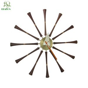 Popolare del progettista bella moderna di lusso di legno di Noce orologio da <span class=keywords><strong>parete</strong></span> Enorme Mandrino Moderno orologio da <span class=keywords><strong>parete</strong></span> - Product Image 1