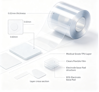 Film TPU de qualité médicale 0,02 mm, pour base d'électrode ECG et remplacement de gel pour unité TENS jetable
