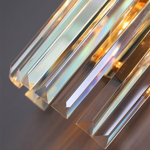 Hậu hiện đại pháp vàng sang trọng kim loại ánh sáng sconces độc đáo pha Lê Tường đèn cố định với LED hành lang lối đi Đèn tường - Product Image 3