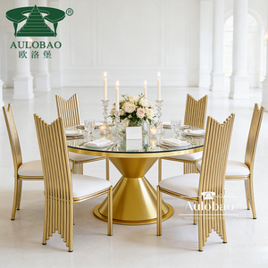 เก้าอี้สำหรับเช่าเก้าอี้ทำจากผ้าหรูหราสำหรับงานปาร์ตี้รอยัลงานแต่งงานแบบพระราชาราชินี - Product Image 5