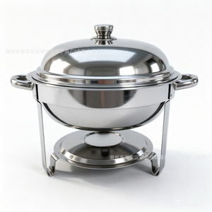 Stainless Steel Food <b>Warmer</b> Circular 500-1500W Hotel <b>Buffet</b> Stove - Product Image 1