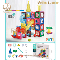 Venta al por mayor de alta calidad DIY imán bloque azulejos regalo Super magnético bloques de construcción iluminación bola pista bloque juguetes para niños