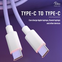 Cable USB Doble Tipo C de Nailon Konfulon 2026, Superventas, 60W/67W/65W, Carga Rápida, Transferencia de Datos, Cargador de Batería para Computadora, Sincronización C2C