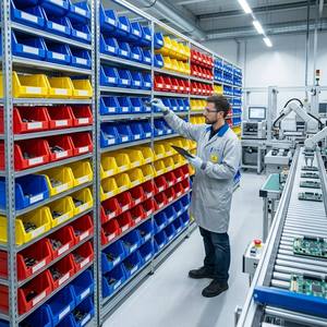 Contenitore Semi-Aperto Impilabile INORDER per Magazzino, Organizzatore per lo Smistamento di Ricambi e Componenti Hardware, Scaffalatura per Stoccaggio all'Ingrosso - Product Image 5