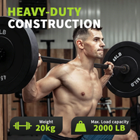 Barre de musculation professionnelle HUISHENG, capacité 1500 lb, 2200 mm, axe de 28 mm, 20 kg, pour entraînement de powerlifting