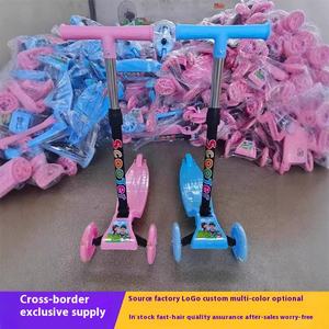 היי-טק פלסטיק קטנוע מתקפל מתקפל אחד-5 ילדים בן חיישן חיצוני הזזה הליכון שלושה גלגלים בלחיצה אחת עמיד - Product Image 5