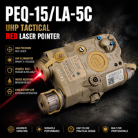 Lampe torche LED tactique avec viseur point rouge réglable, accessoire de chasse extérieur avec laser et lumière IR, en nylon, multifonction 6-en-1