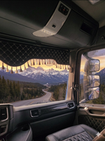 Ensemble de rideaux de fenêtre de camion en cuir universel 3 pièces, accessoires intérieurs décoratifs pour Volvo Scania DAF MAN Mercedes HOWO