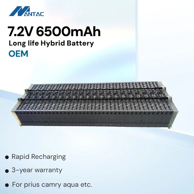 Mantac New Upgrade 7.2V 6.5AH Hybrid Car Battery for Toyota Prius Aqua Replacement Lithium Battery Auto Parts Batteries