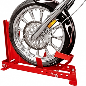 Support de <span class=keywords><strong>roue</strong></span> de <span class=keywords><strong>moto</strong></span> réglable en acier, design à profil bas, anti-basculement, offre un support sécurisé pour les motos - Product Image 2