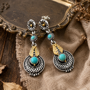 Vintage <b>Bee</b> Flower Drop Earrings Colorful Design Bohemian Dangle Earrings Fashion Jewelry For Women - Product Image 2
