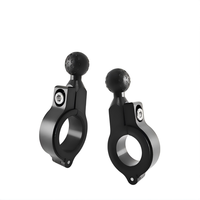 Klem Tabung Dudukan Stang Fleksibel Bahan Aluminium Alloy Tahan Air 17mm/25mm Bola TPU Kompatibel RAM Mount Ukuran B Bola 1''