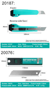 Couteau utilitaire rétractable en acier Sk5 Couteau utilitaire à lame multifonction 25mm/18mm - Product Image 6