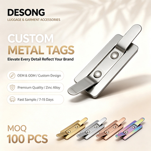 Durable Custom Die Cast Metal Tags Personalized Brand Logo Sew-on <b>Labels</b> Private <b>Name</b> Metal Emblems for Garment Leather Goods - Product Image 1
