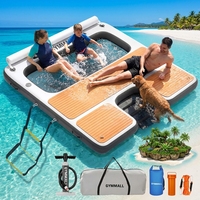 Plateforme flottante gonflable FBsport pour piscine, quai flottant gonflable en PVC, station flottante gonflable