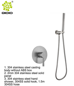 In <span class=keywords><strong>acciaio</strong></span> <span class=keywords><strong>inox</strong></span> 304 rotondo della testa di acquazzone bagno incasso <span class=keywords><strong>doccia</strong></span> calda e fredda miscelatore - Product Image 6