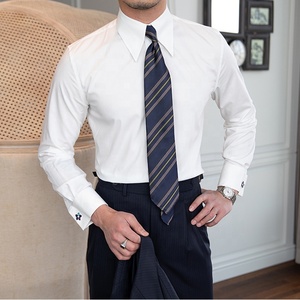 Wedding Groom Shirt Solid Plus Size Men's Shirts Formal Men's Casual Business Shirts Full Sleeve