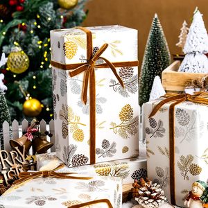 MAYPLUSS Luxury Christmas <b>Wrapping</b> <b>Paper</b> 17 Inch X 33 Feet Pine Cone Design Eco-Friendly Gift Wrap - Product Image 1