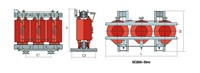 Transformateur de puissance triphasé sec 200 kVA 120 V-440 V 10 kVA élévateur/abaisseur 10 kA